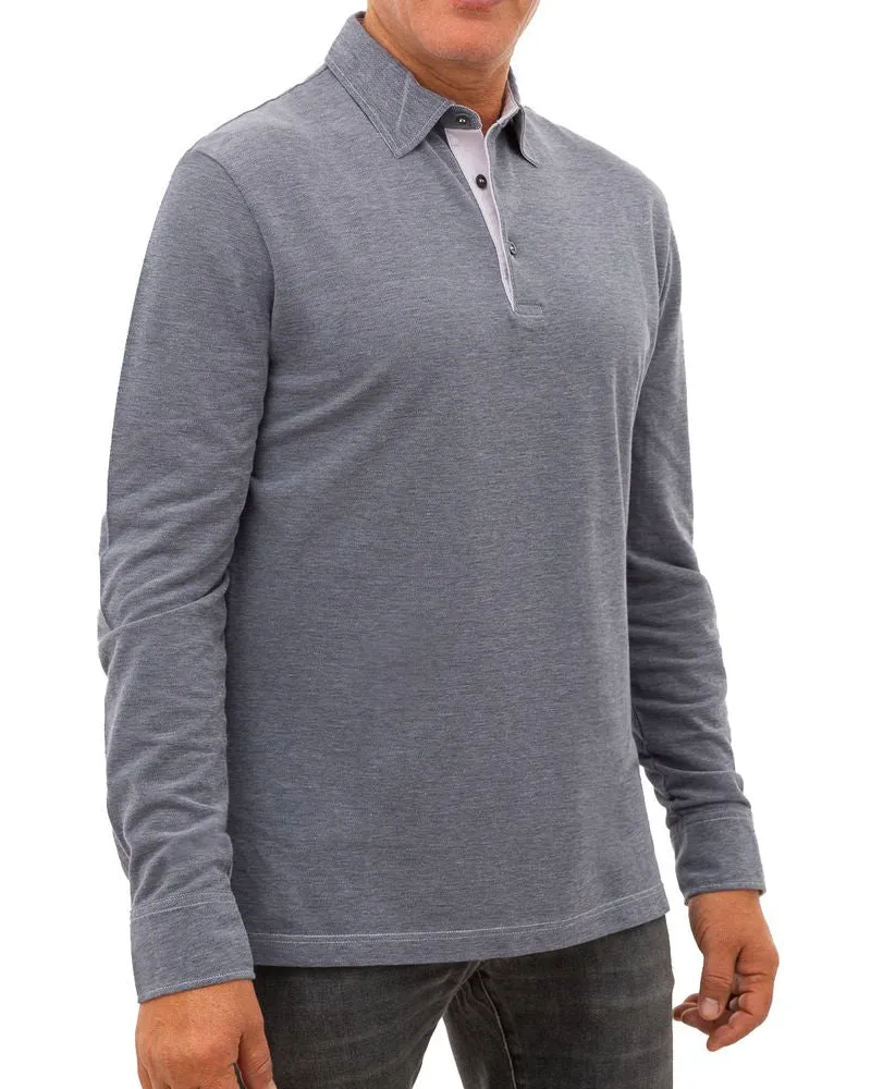Corneliani Men's Blue Cotton Polo Shirt Blue
