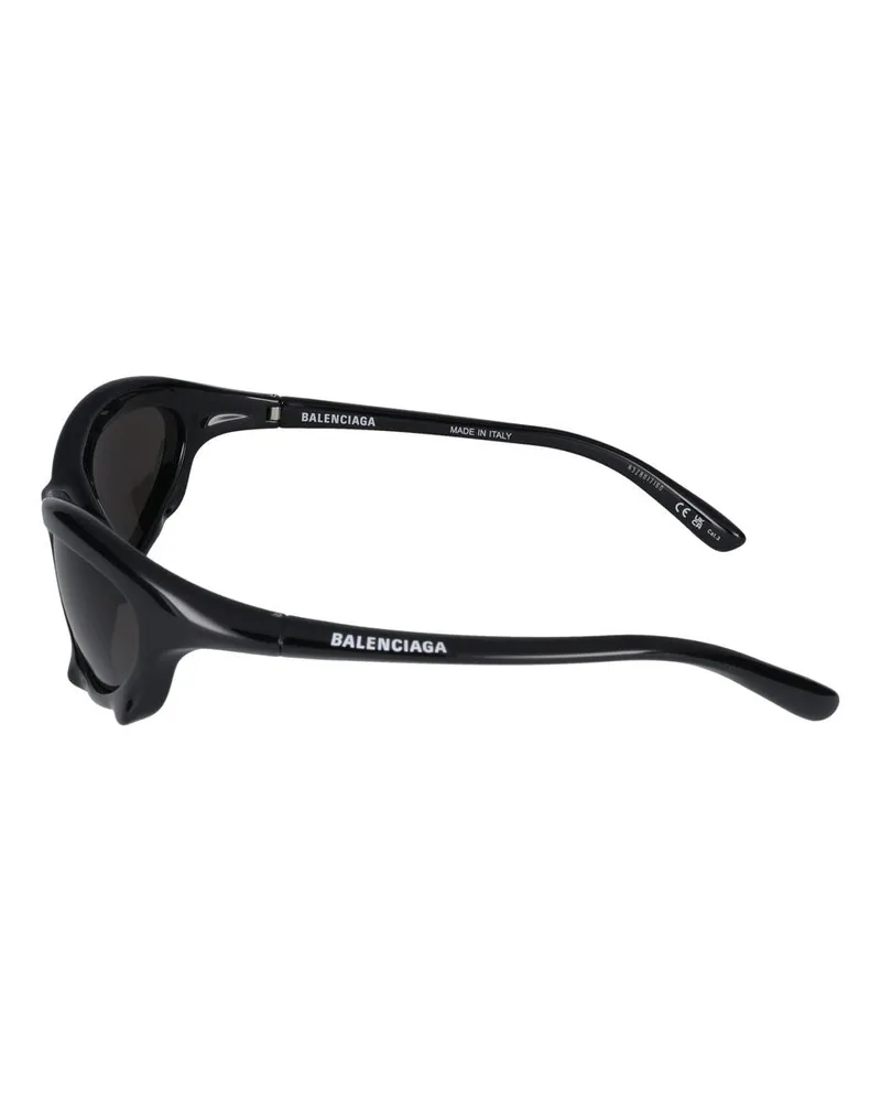 Balenciaga Men's Sunglasses Bb0229s 001 Black Grey 20-125 Injected Black
