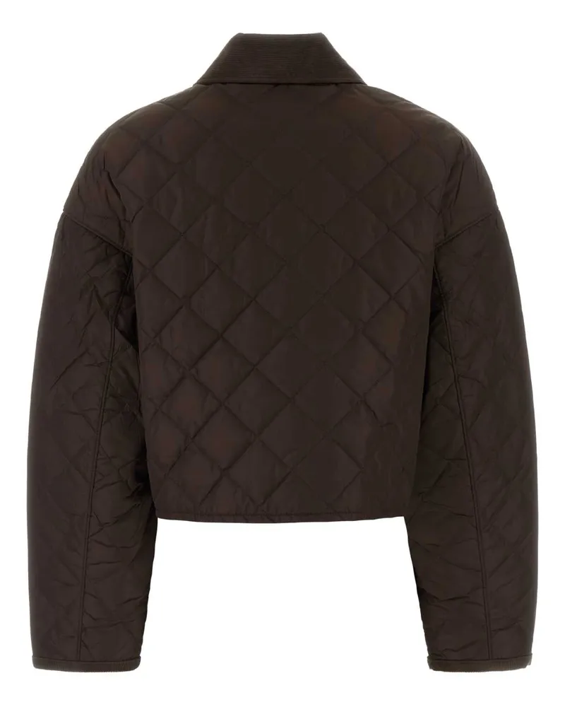 Prada Quilted Re-Nylon Down Jacket — Brown Brown