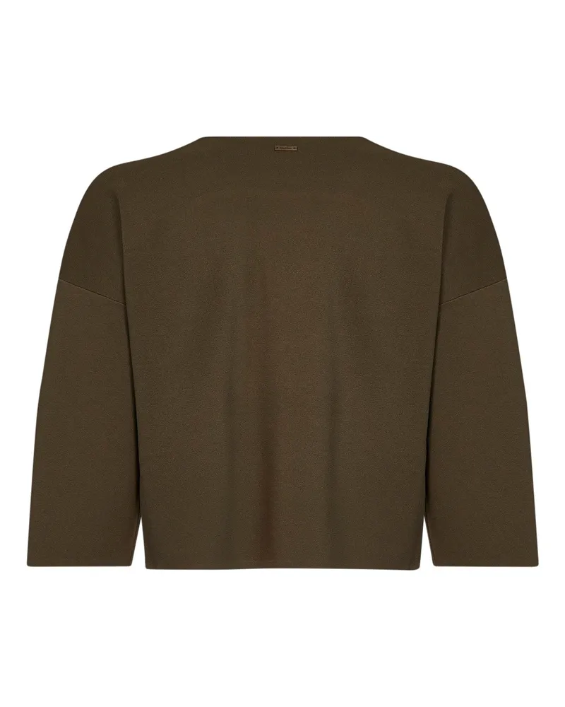 Max Mara Women Top Mxmformo Khaki Green Viscose Knitwear Sweater Green