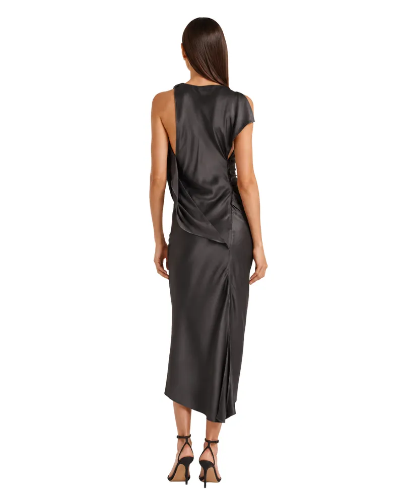 Victoria Beckham Women's Midi Dress Kyra Grey Gray