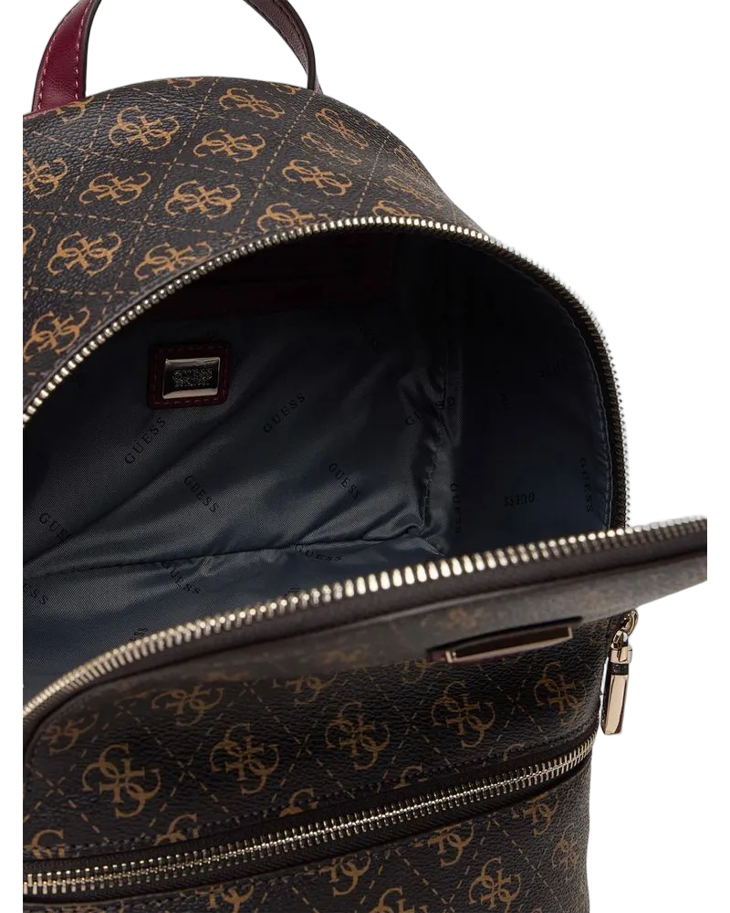 Guess Women's Backpack Brown Logo Polyurethane Brown