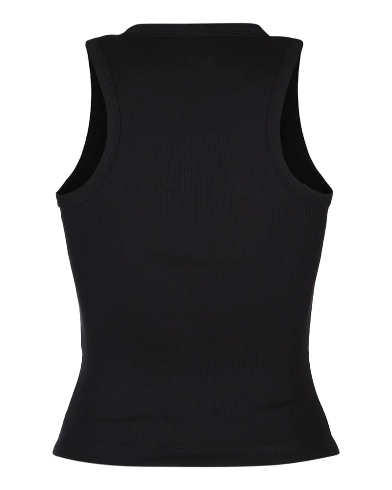 Tommy Hilfiger Ribbed Cotton T-Shirt — Black Black