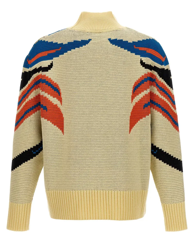 BLUEMARBLE Jacquard Wool Sweater — Cream Cream