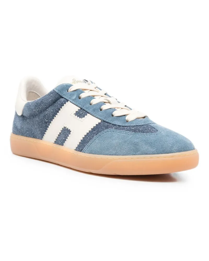 Hogan Panelled Suede Sneaker — Blue Blue