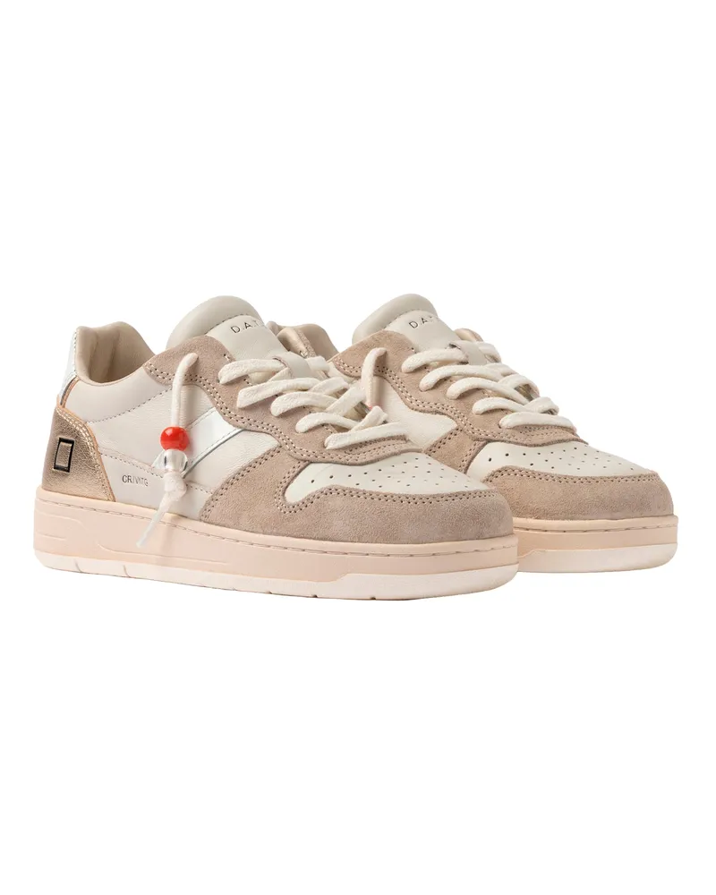 D.A.T.E. Women's Sneakers Court 2.0 Ivory Trainers Beige
