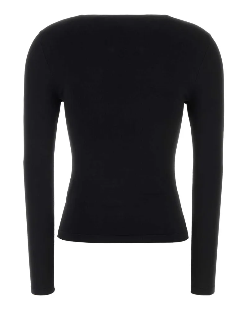 Alexander Wang Women's Black Stretch Viscose Blend T-Shirt Black