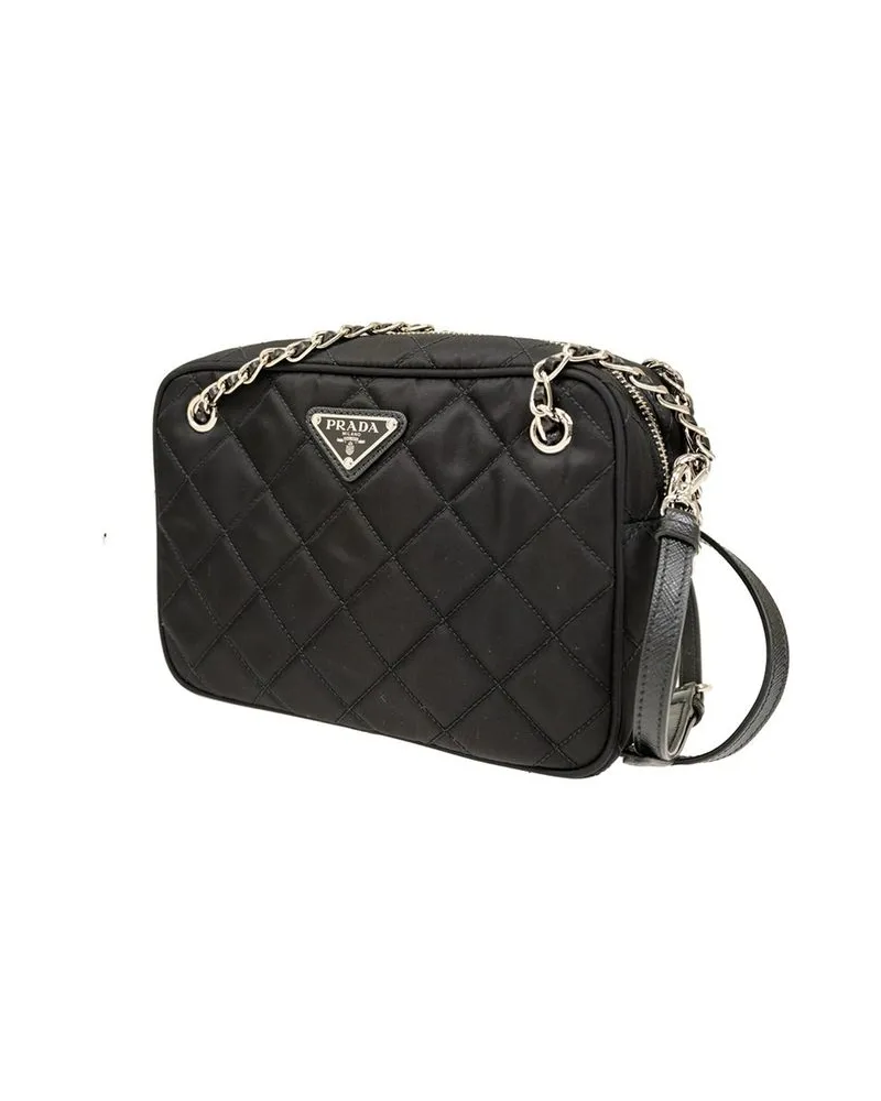 Prada Women's Black Nylon Crossbody Bag Black