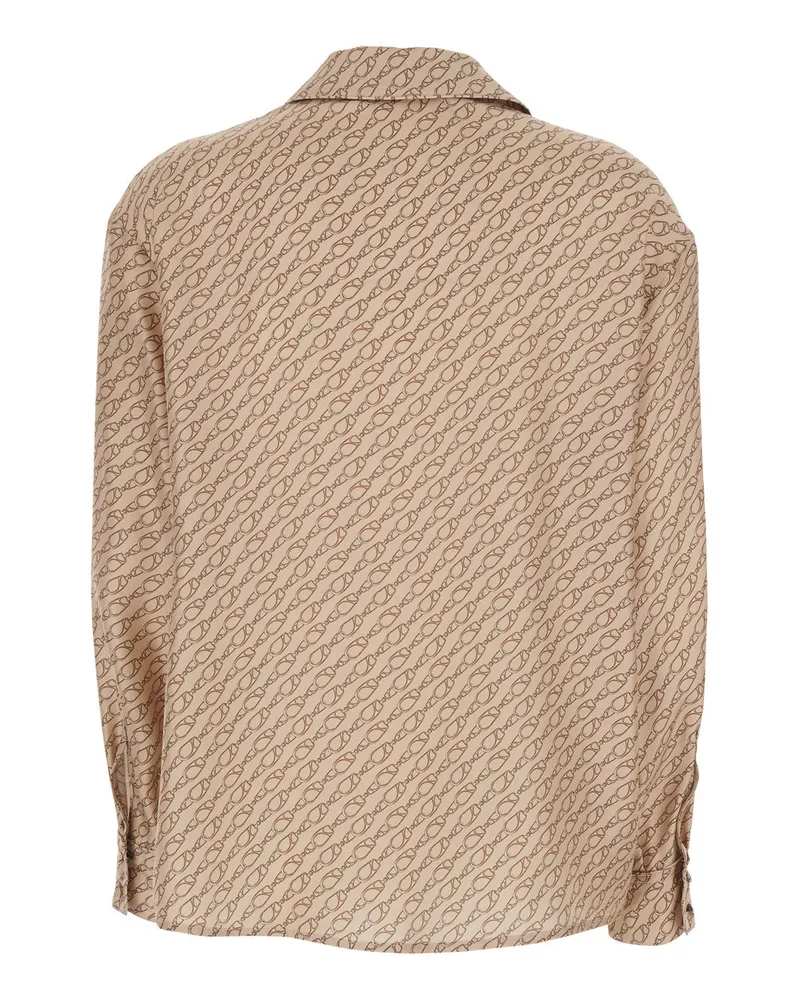 Herno Women's Silk Shirt, Beige Blouses Beige