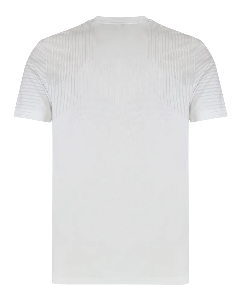 HUGO BOSS Men's Slim Fit Crew Neck T-Shirt White Polyester T-Shirts And Polos White