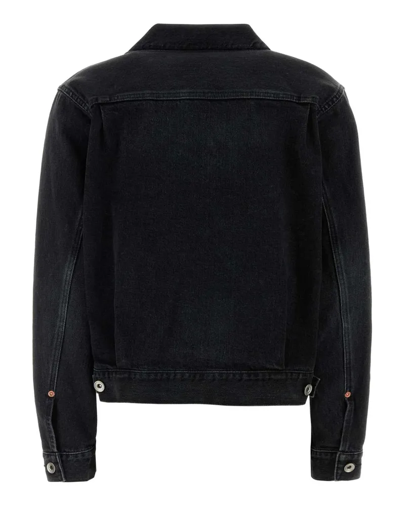 Sacai Women's Black Denim Jacket Exterior: Cotton Giubbini Black