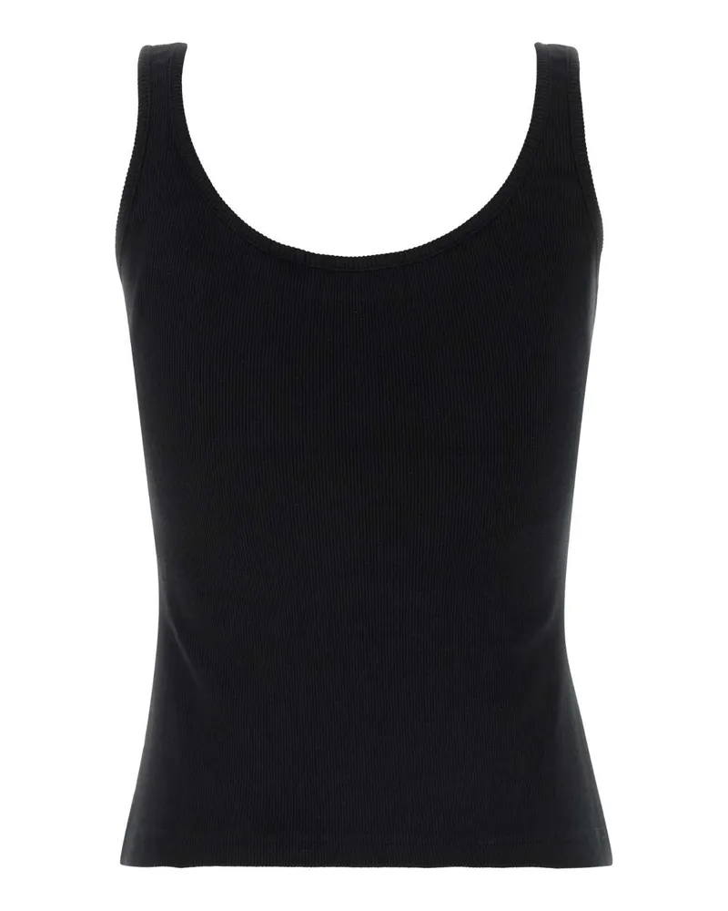 OFF-WHITE Black-White Exterior: Cotton Elastane Maglie Sweater Black