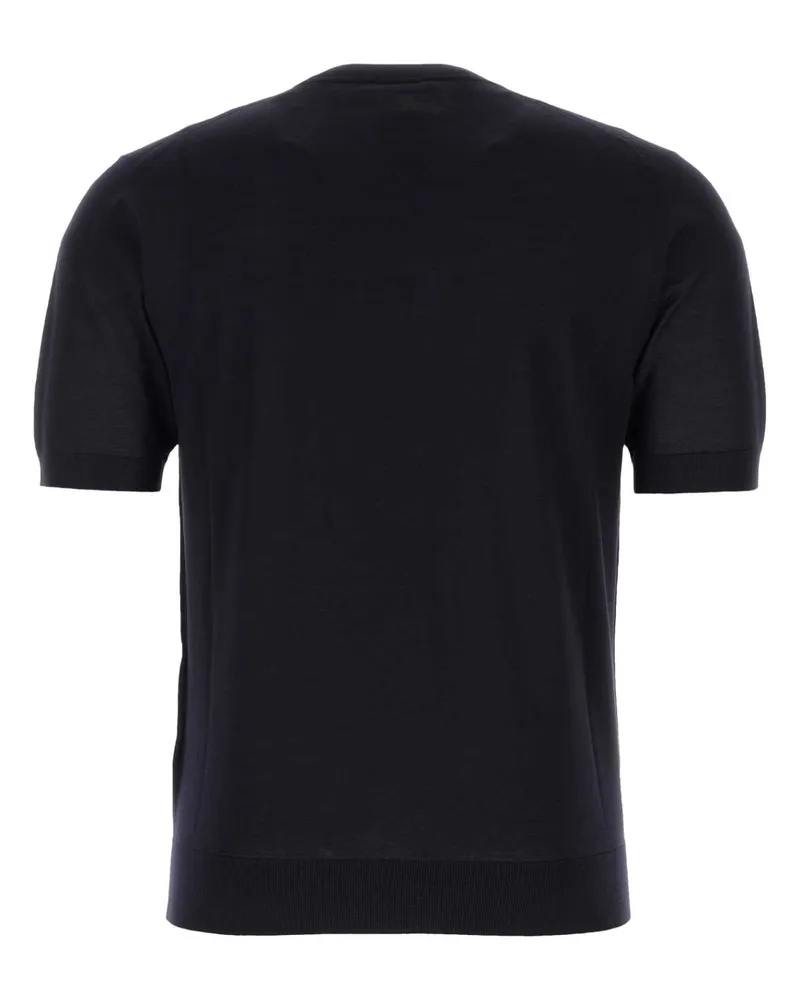 Prada Men's Midnight Blue Wool T-Shirt Bleu Blue