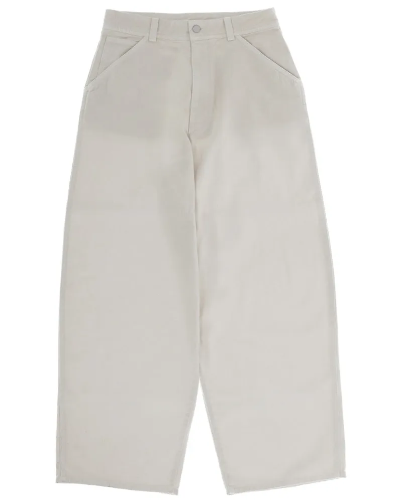 Christophe Lemaire Oversize Cotton Trousers — Beige Beige