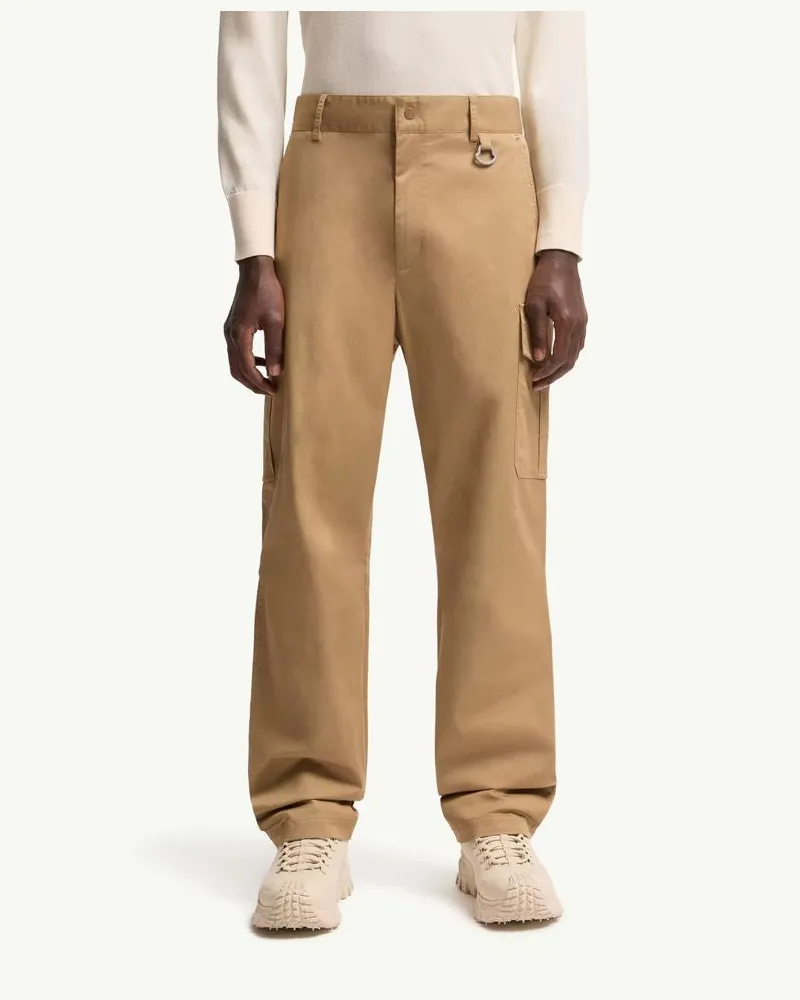 Moncler Cargo-Pocket Cargo Pants — Beige Beige
