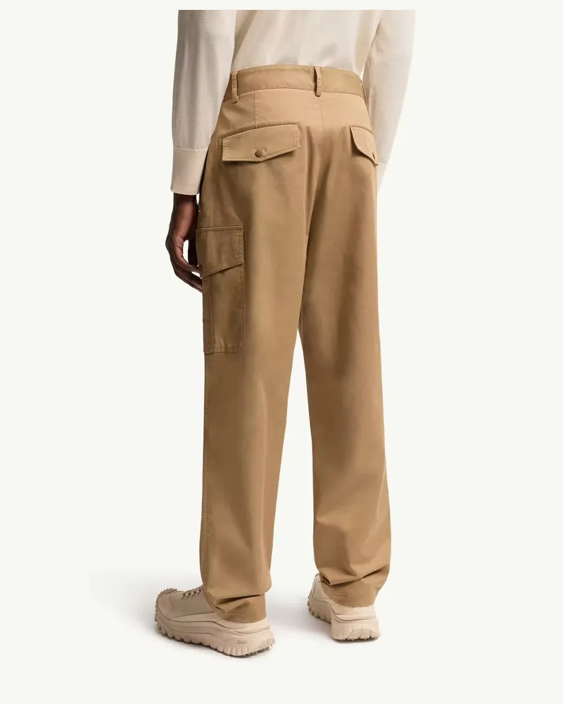 Moncler Cargo-Pocket Cargo Pants — Beige Beige