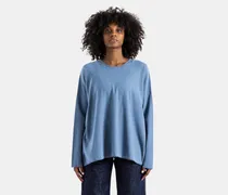 Women's Overdyed Blue Oversize T-Shirt