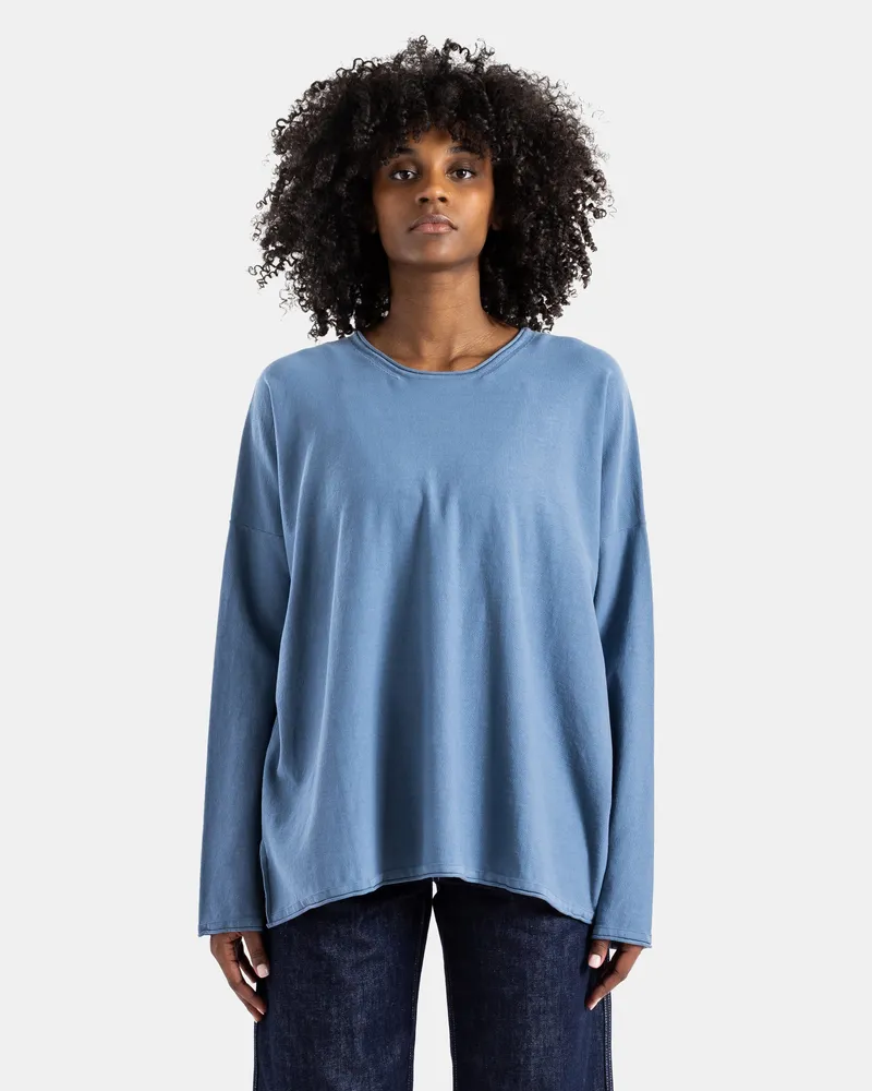 Casey Casey Women's Overdyed Blue Oversize T-Shirt Blue
