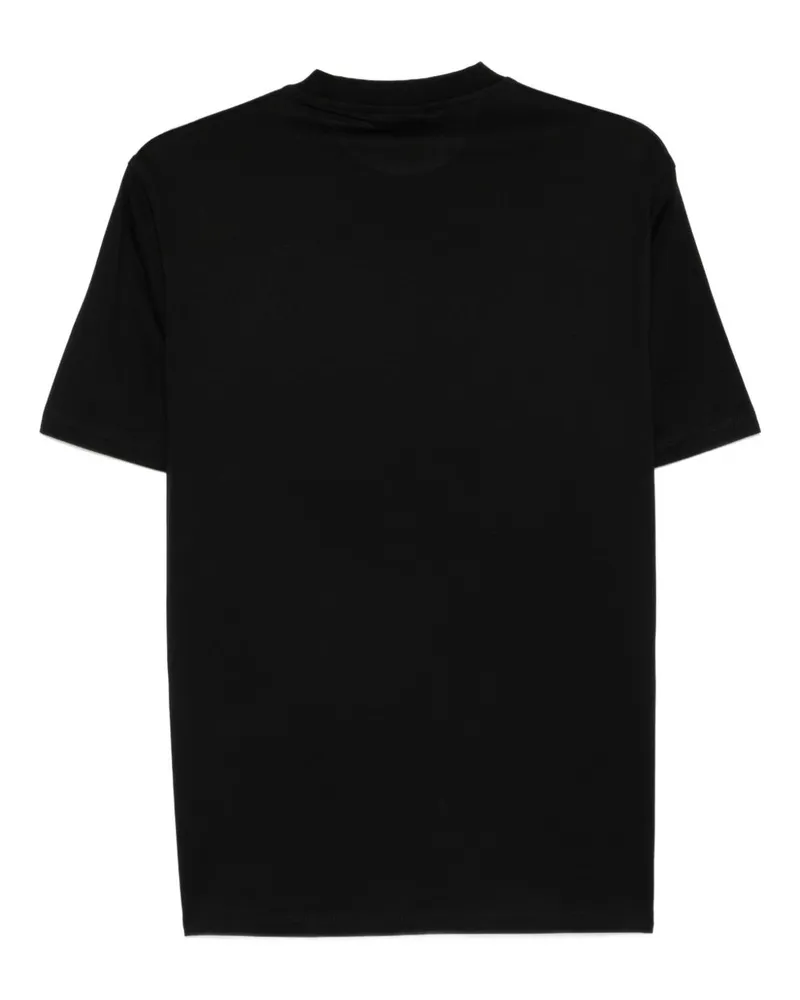 Emporio Armani Logo Cotton T-shirt — Black Black