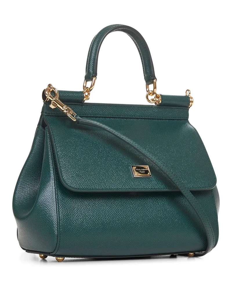 Dolce & Gabbana Women's Handbag Sicily Green Calf Leather Handbags Hand Bags Green