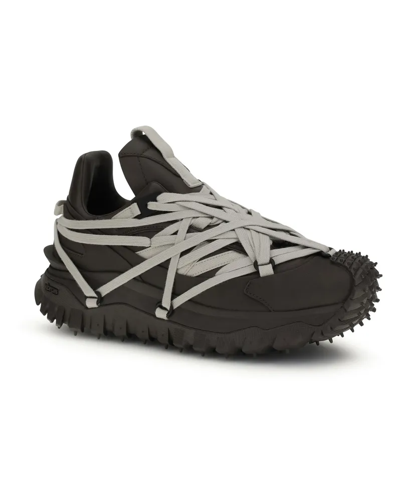 Moncler Men's Trailgrip Megalace Sneakers  Dark Black