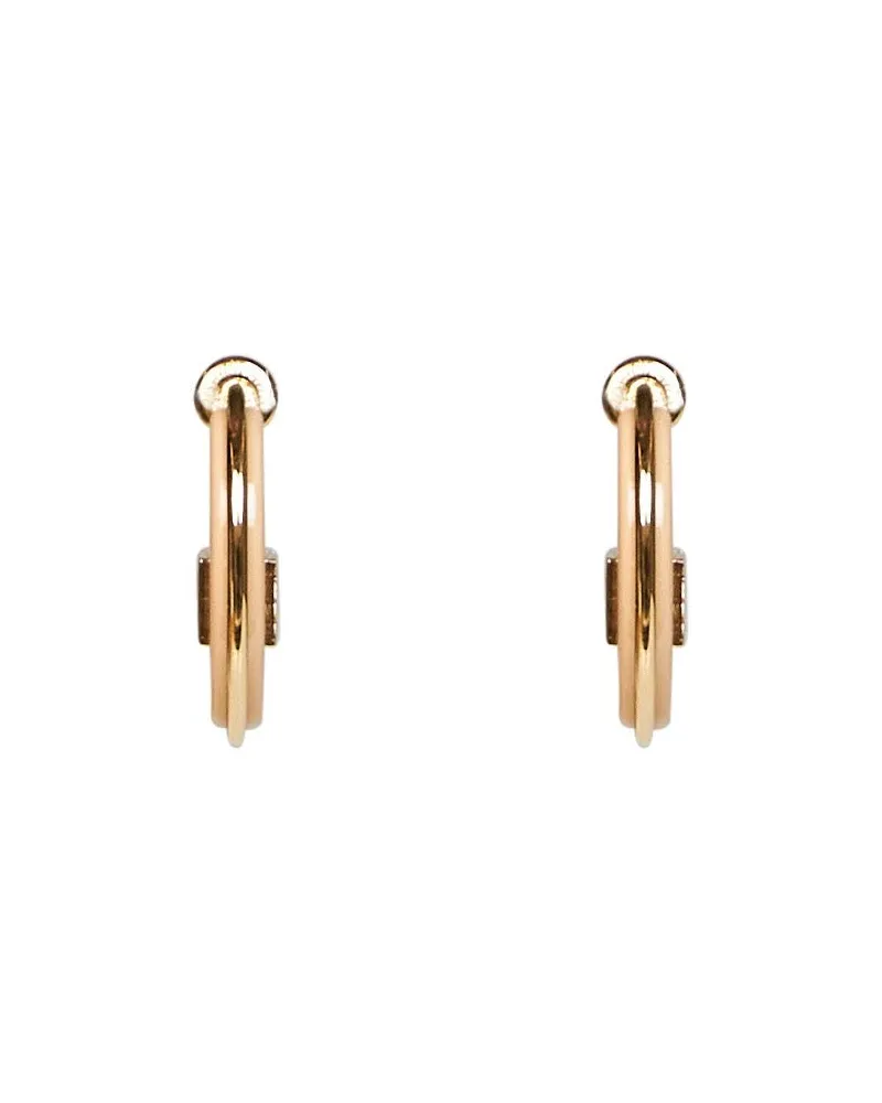 Fendi Women's Oval Hoop Earrings, Pink Resin Pink