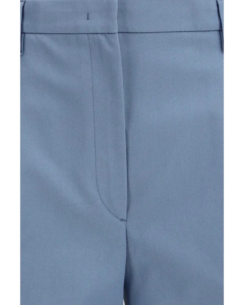Prada Women's Cotton Chino Pants — Aviation Blue Trousers Blue