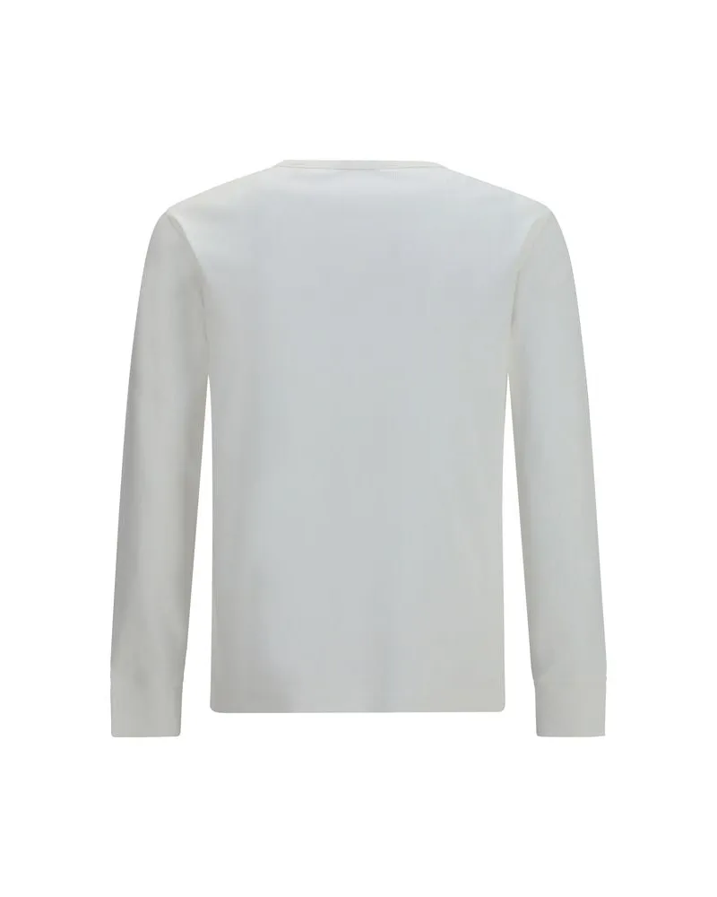 Burberry Men's White Cotton Long Sleeve T-Shirt White