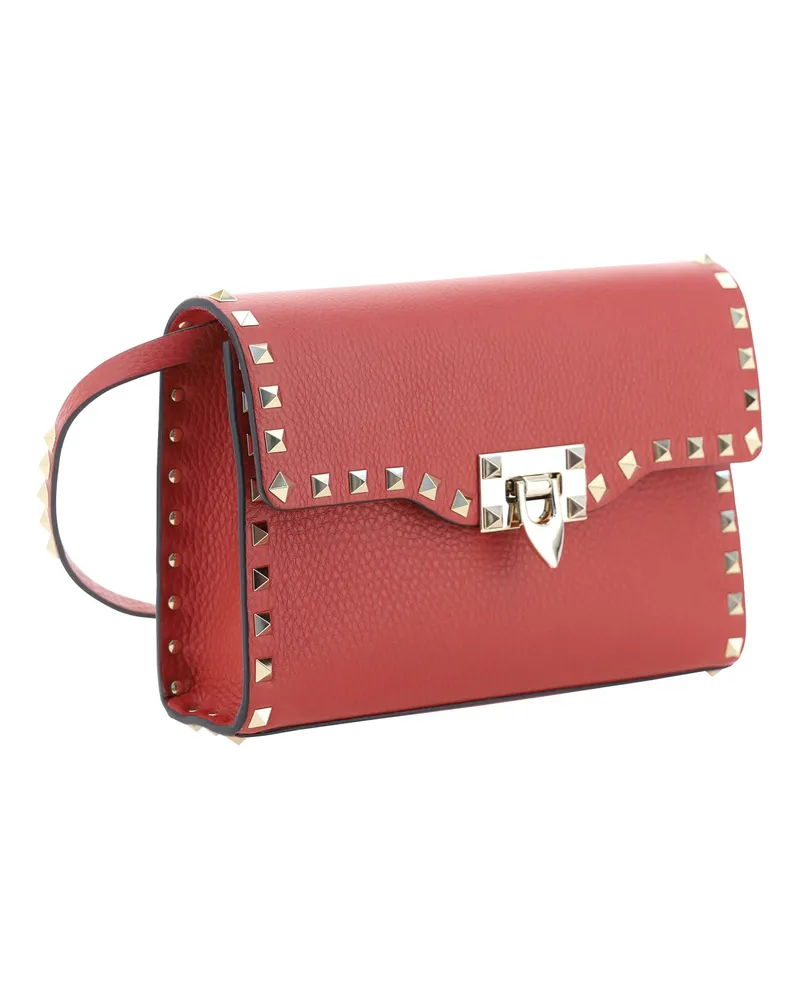 Valentino Garavani Rockstud Shoulder Bag — Red Red