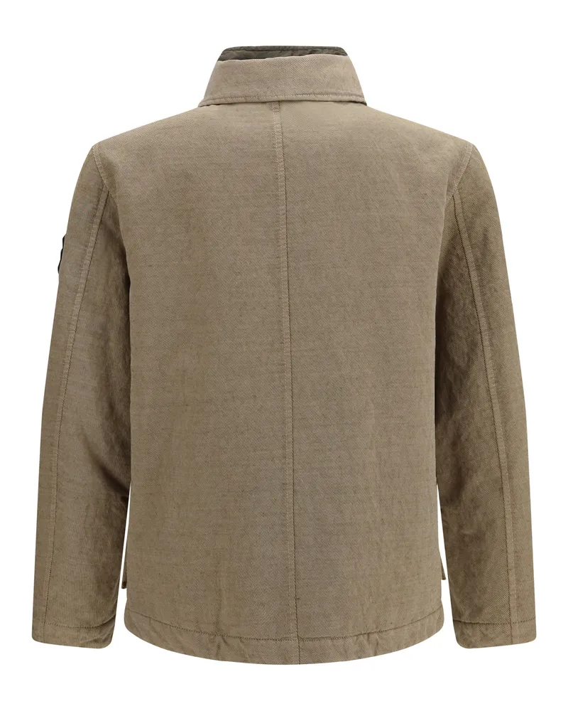 Stone Island Padded Cotton and Wool-Blend Jacket — Beige Beige