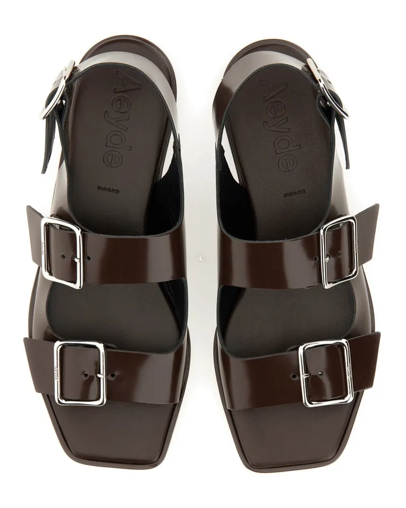 aeyde Tekla Sandal — Brown Brown