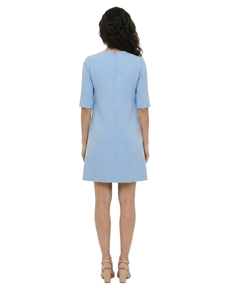 Dolce & Gabbana Women's Light Blue Virgin Wool Casual Dress Blue