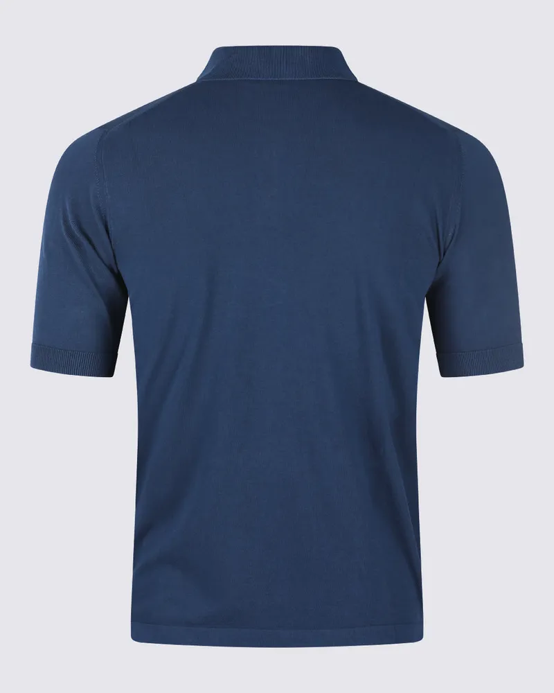 Eleventy Men T-Shirts And Polos Blu _100 % Co Navy