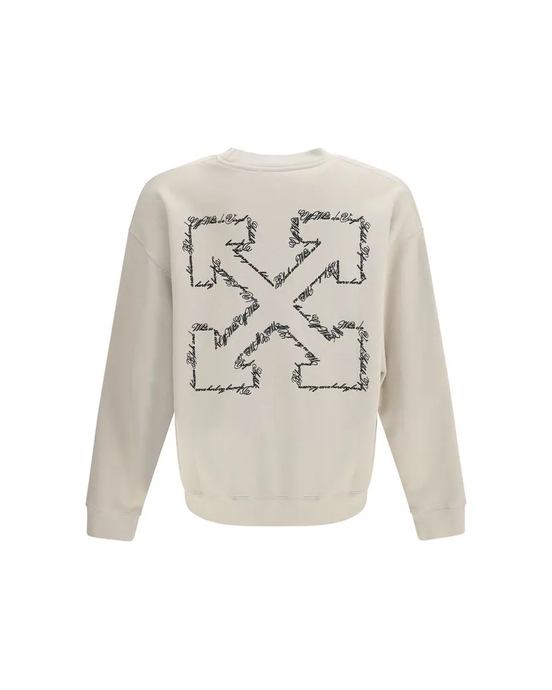 OFF-WHITE Men's Beige Cotton Sweatshirt Clothing Beige