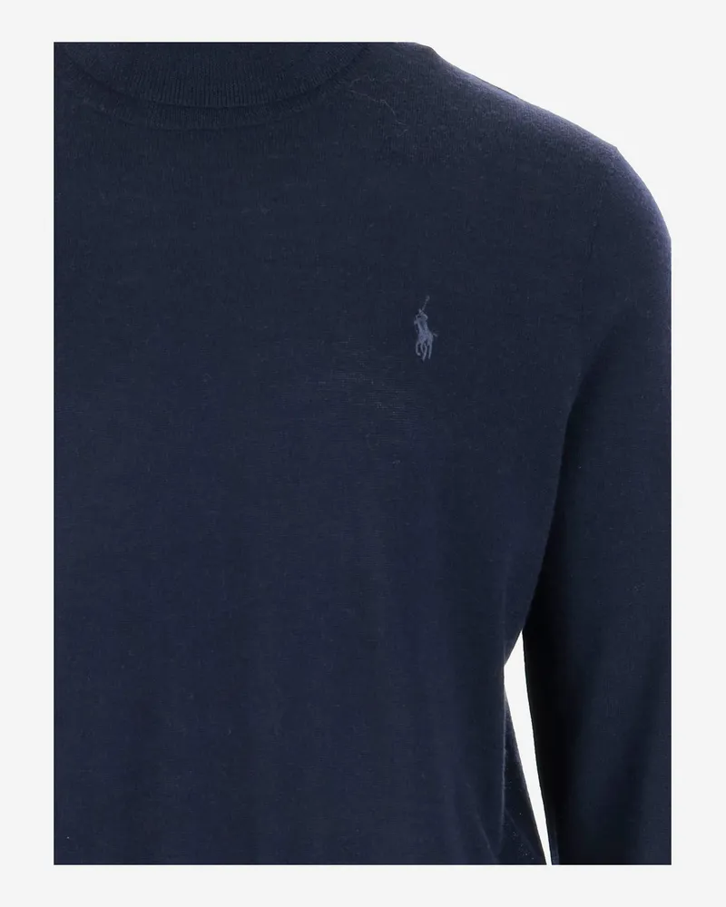 Ralph Lauren Men's Sweater Merino Wool Blue Blue