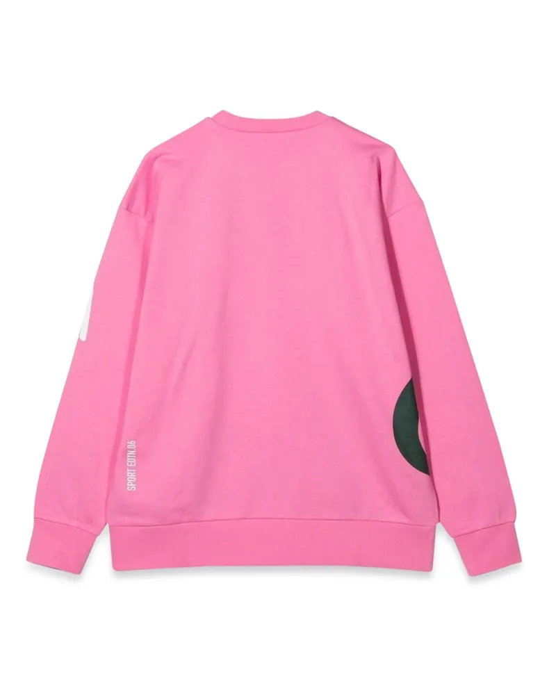 Dsquared2 Allover Writing Cotton Sweatshirt — Pink Pink