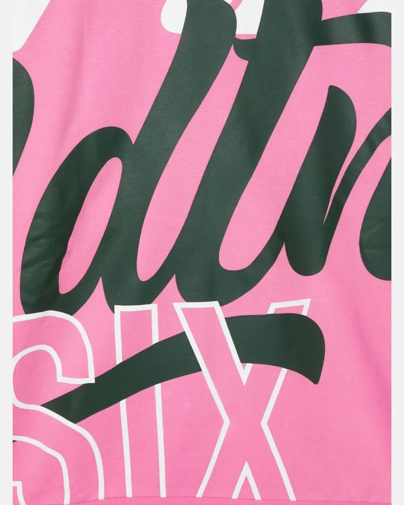 Dsquared2 Allover Writing Cotton Sweatshirt — Pink Pink