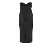 Women's Dress Black Acetate Wool Silk