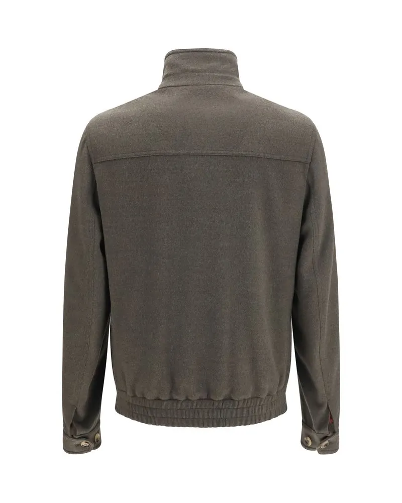 Brunello Cucinelli Merino Wool Jacket — Gray Gray