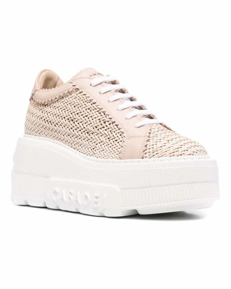 Casadei Women's Sneakers Woven Fabric Pink Polyurethane Trainers Pink