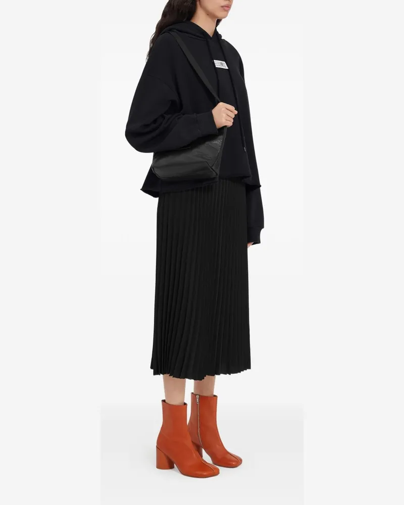 Maison Margiela Logo Cotton Hoodie — Black Black