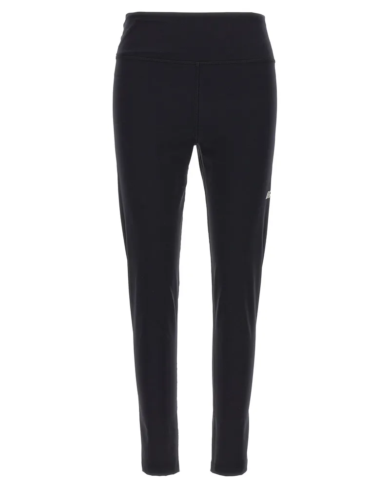 Balenciaga Reflective Logo Stretch Leggings — Black Black