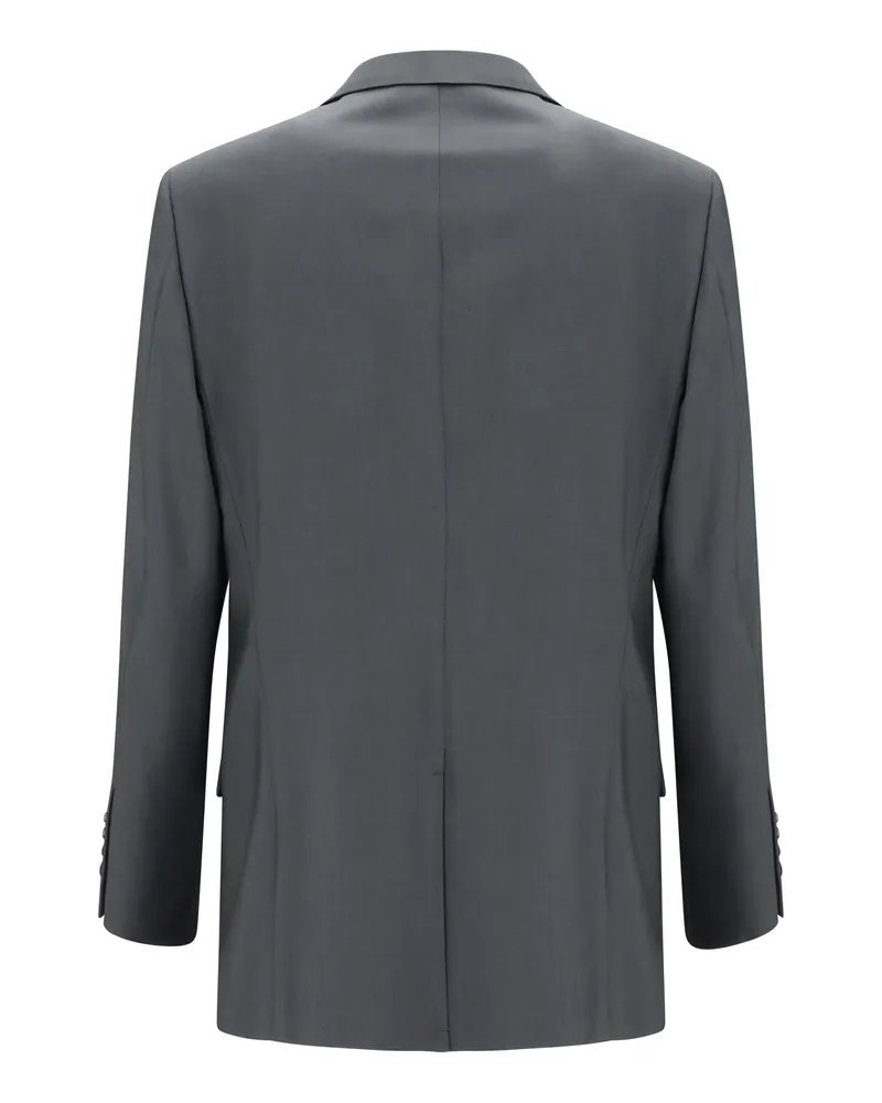 Valentino Garavani Men's Single-Breasted Wool And Mohair Jacket 642 Raven Gray