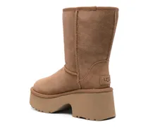 Women's Australia Suede Platform Boot Brown Rubber Sole