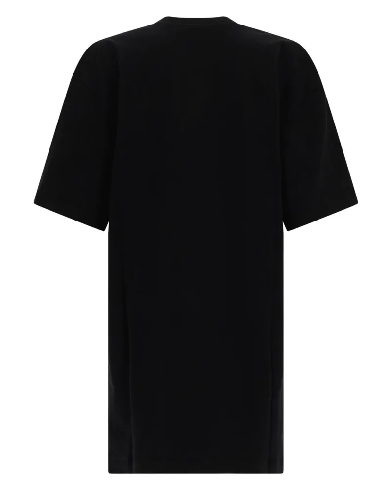 MSGM Cotton T-Shirt Dress — Black Black