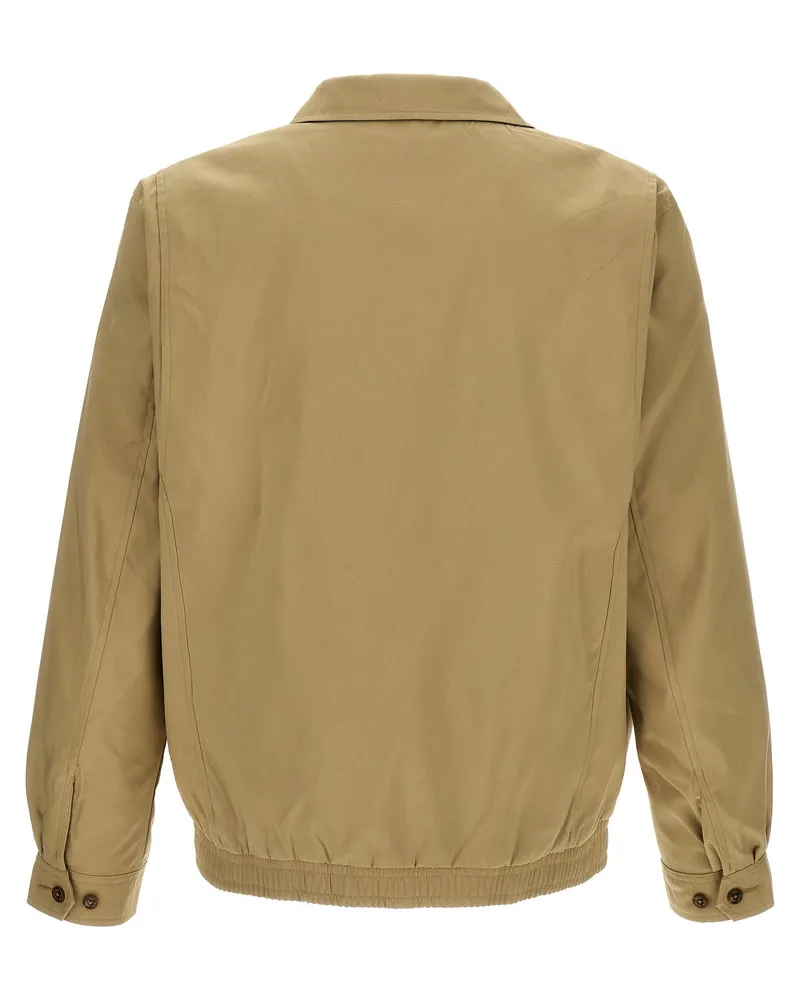 Ralph Lauren Logo-Embroidered Harrington Jacket — Beige Beige