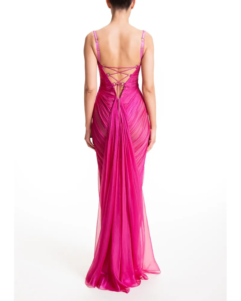 Maria Lucia Hohan Silk Gown Dress — Pink Pink