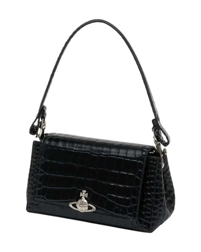 Vivienne Westwood Women's Hazel Medium Purse Leather Black Calfskin Bags Handbags-purses Black