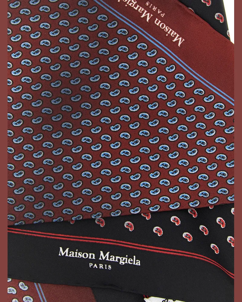 Maison Margiela Men's Multicolor Silk Scarf Multicolor