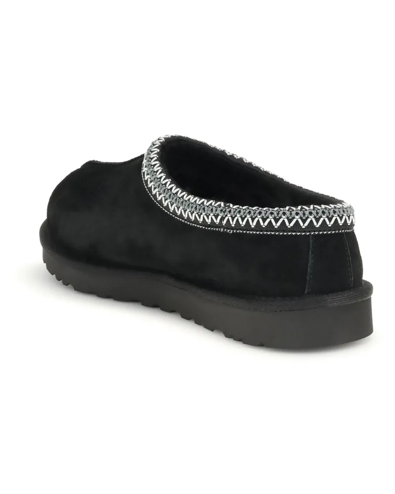 UGG Men's Mules Tasman Ii Black Suede Sheepskin Sandal Black